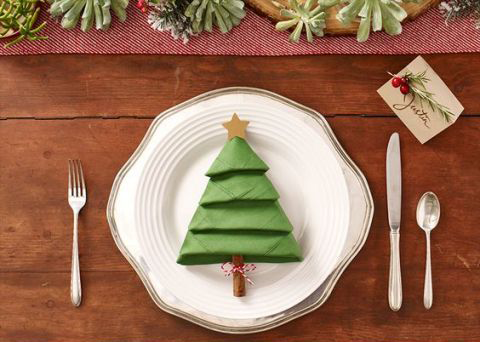 DIY de Natal – Dobradura de guardanapo em forma de pinheiro – Espaço Co.